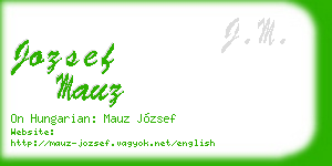 jozsef mauz business card